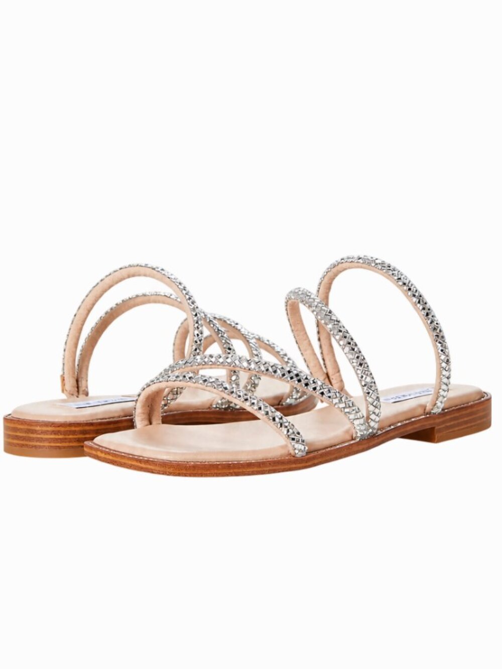 Steve Madden Starrie Rhinestone Sandal – Silver – Size 9